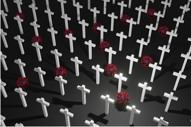 A bunch of crosses with flowers on them