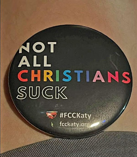 A button that says not all christians suck