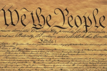 A close up of the us constitution